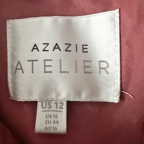 Elegant Mauve Floral Evening Gown - Picture 6 of 13